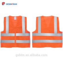 Venda por atacado de alta visibilidade colete refletivo ANSI 107 100% poliéster malha Hi Vis Workwear Jacket